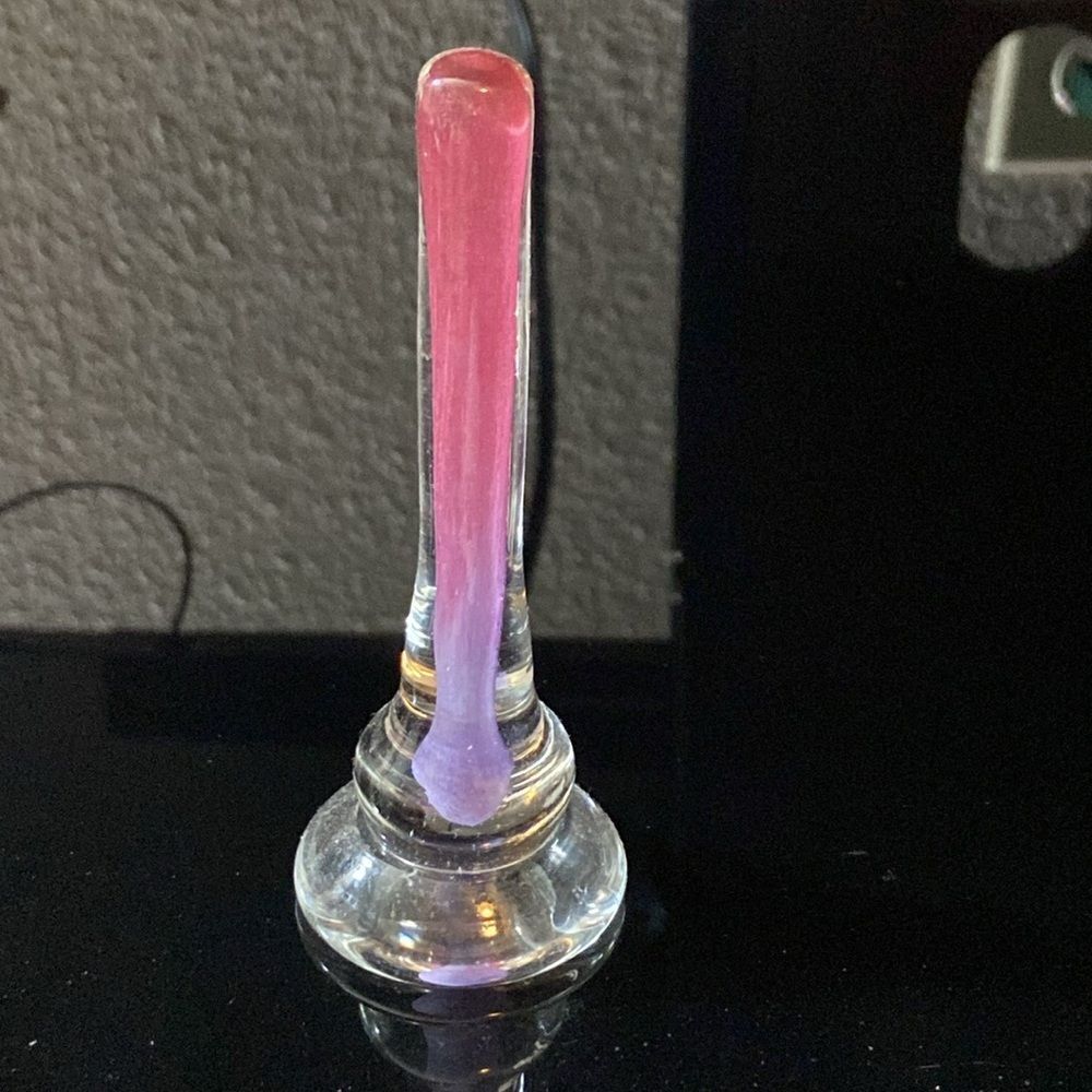 Ring Holder By Lukian Glass Studio Hand Blown By Elegant Pink Glass Ornament